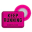 BibBits Race Number Magnets - Keep Running Lyserød