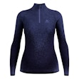 Odlo Blackcomb Eco Baselayer Turtle Neck Shirt Half Zip Femme Blau