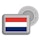 BibBits Startnummer Magneetjes Vlag NED Silber