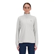New Balance Sport Essentials Space Dye Quarter Zip Shirt Damen Grau