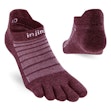 Injinji Run Lightweight No-Show Wool Socks Unisex Lila