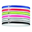 Nike Swoosh Sport Headbands 6-Pack Tipped Unisex Mehrfarbig