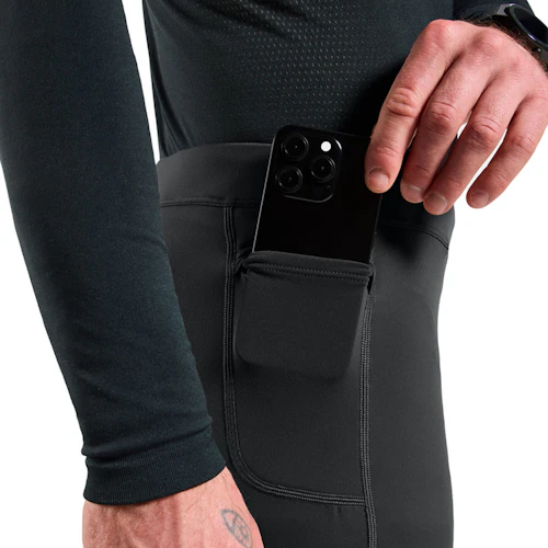 Odlo Men's Essential Running Tights - Lightweight, Moisture-Wicking, With Phone Pocket & Reflective Details