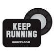 BibBits Race Number Magnets - Keep Running Schwarz
