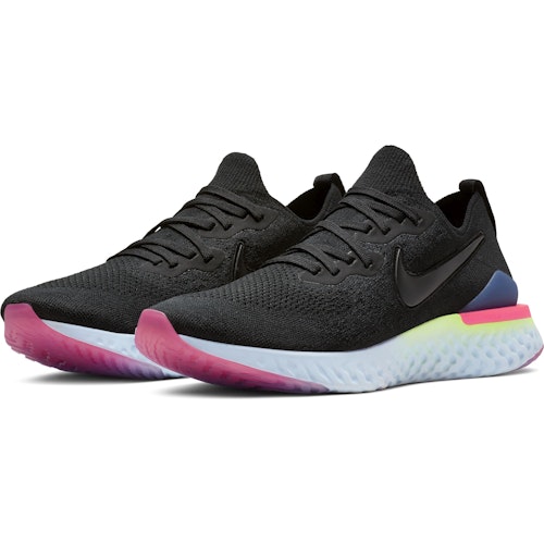 Nike Epic React Flyknit 2 Laufschuhe Damen Schwarz