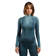 Odlo Blackcomb Eco Baselayer Turtle Neck Half Zip Damen Blue