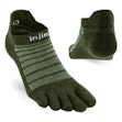 Injinji Run Lightweight No-Show Wool Socks Unisex Grün