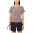 Salomon Shakeout Air Crop T-shirt Femme Braun