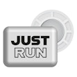 BibBits Race Number Magnets - Just Run Grau