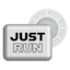 BibBits Race Number Magnets - Just Run Grå