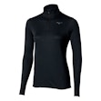 Mizuno Tech Thermal Charge Half Zip Shirt Women Schwarz
