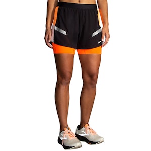 Brooks Run Visible 2in1 4 Inch Short 2.0 Dame Brooks Run Visible 2in1 4 Inch Short 2.0 Dame