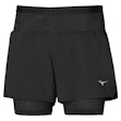 Mizuno Trail ER 2in1 Short Women Schwarz